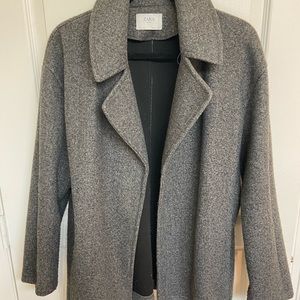 Grey Zara peacoat size S